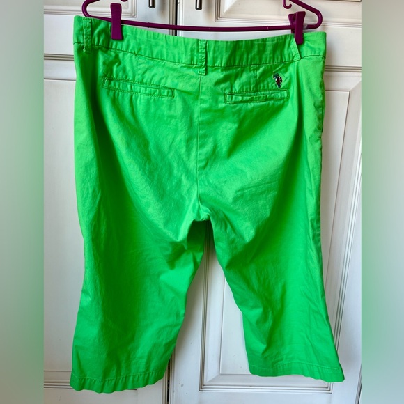 US Polo Association lime green capri size 14 (fits more like 12) - Picture 5 of 5